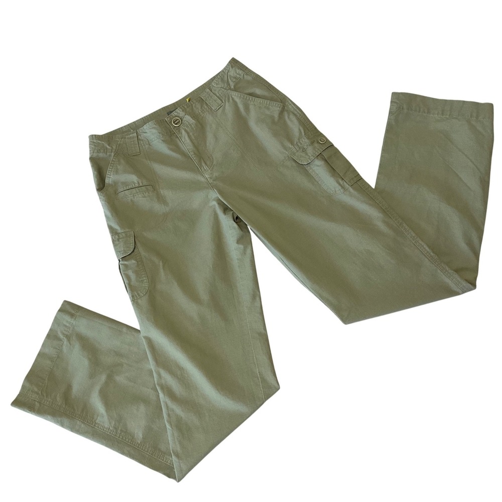 Cabelas Womens Cargo Pants Straight Leg Cotton Tencel Size 4/35 - Picture 1 of 10
